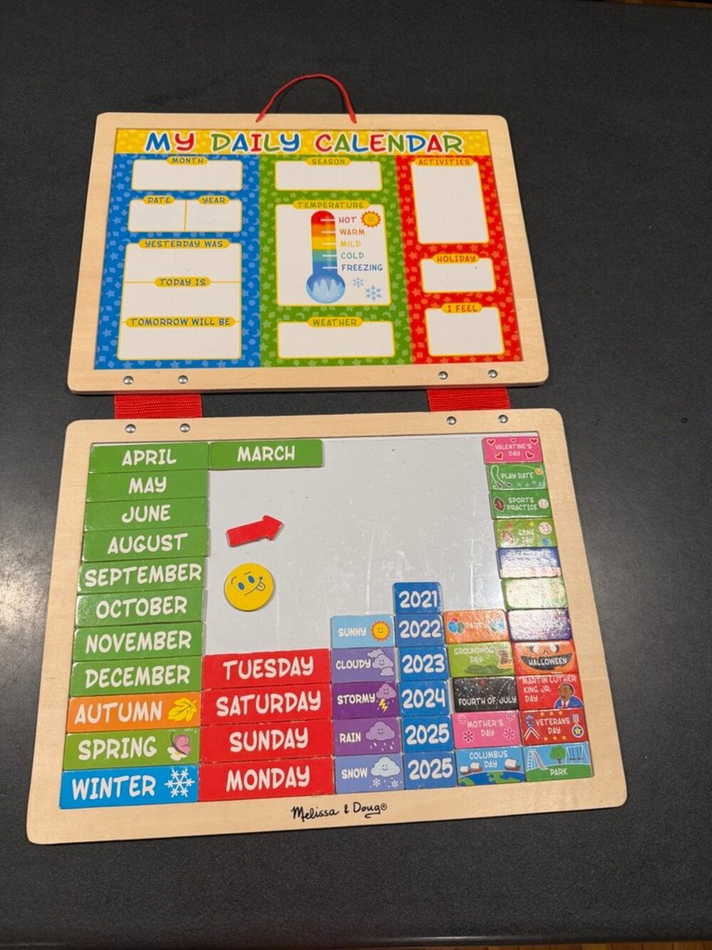 Melissa & Doug My Daily Calendar Replacement Magnets & Board Parts